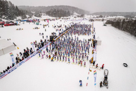 Лыжный марафон Галичское Заозерье 2026 с GoPro в группе лидеров